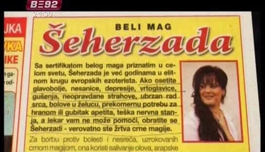 B92 tekst o Vidovita Šeherzada